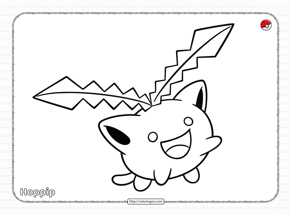 pokemon hoppip pdf coloring page