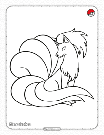 pokemon ninetales pdf coloring page 1