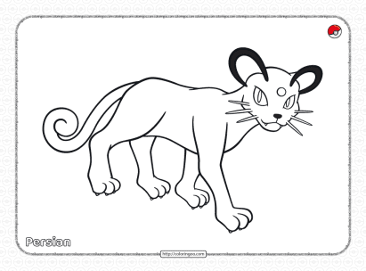 pokemon persian pdf coloring page