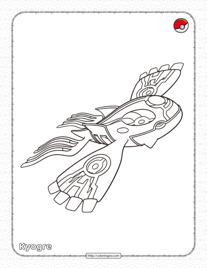 pokemon primal kyogre coloring page