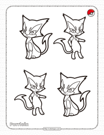 pokemon purrloin coloring pages 1