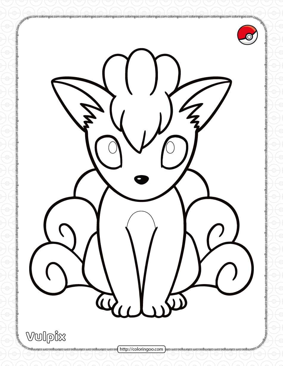 pokemon vulpix pdf coloring page