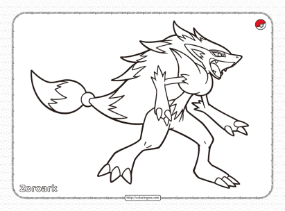 pokemon zoroark pdf coloring pages