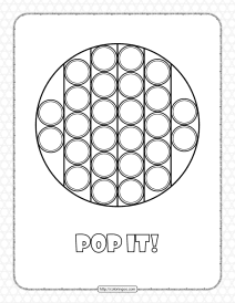 printable circle pop it coloring pages