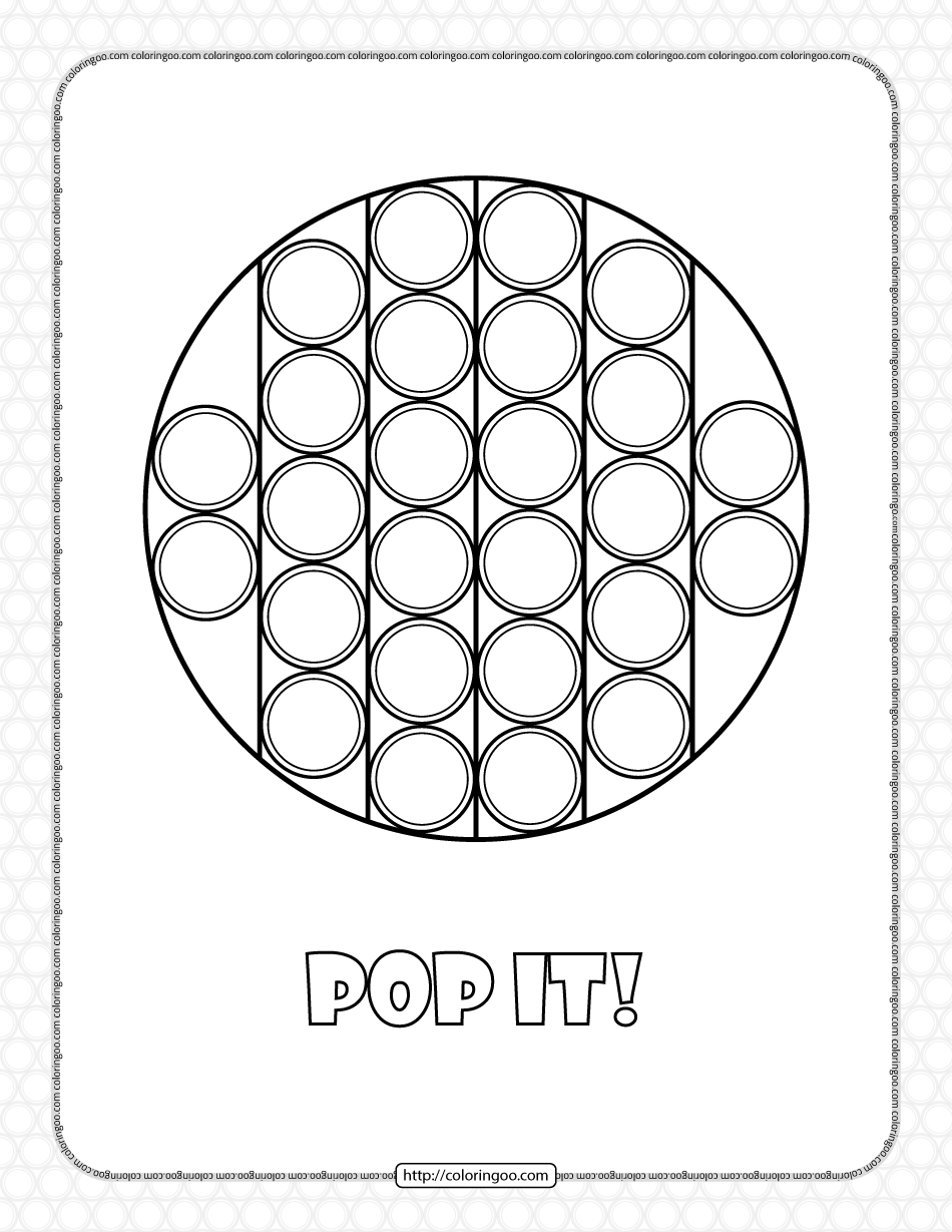 printable circle pop it coloring pages