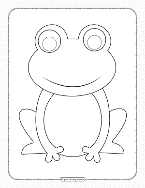 Printable Frog Pdf Coloring Page