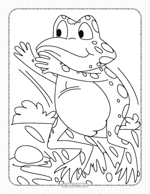 The Frog Jumping Coloring Pages