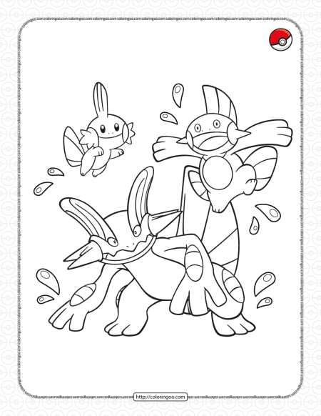 water type pokemon pdf coloring page