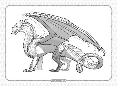 wings of fire sandwing dragon coloring page