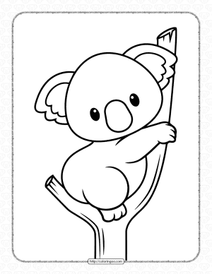 baby koala coloring pages