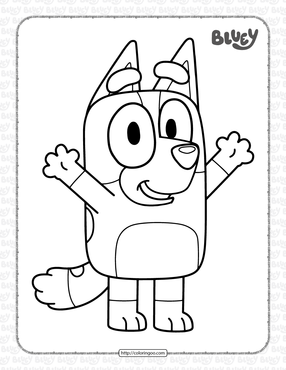bluey bingo coloring pages