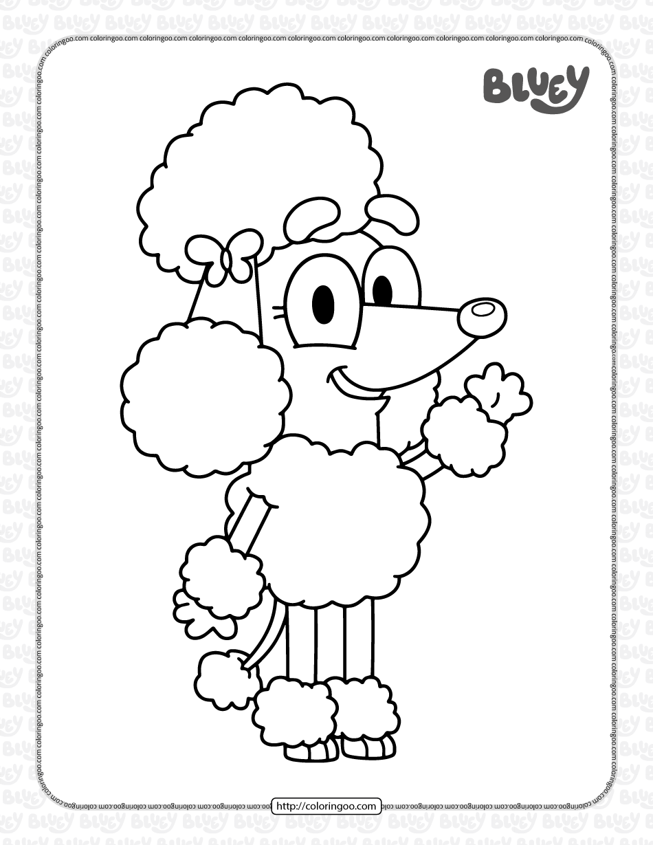 bluey coco coloring pages