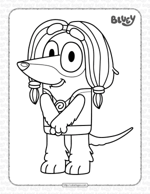 bluey indy coloring pages