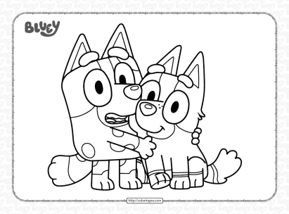 bluey muffin and socks coloring pages