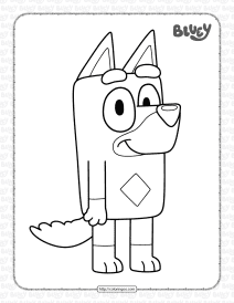 Bluey Rusty Coloring Pages