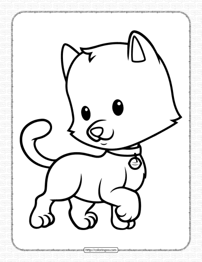 cute kitten coloring pages