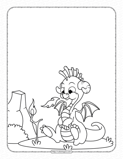 cute little dragon coloring pages