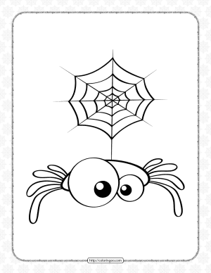 Cute Spider Coloring Pages for Kids