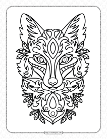 fox coloring pages for adults