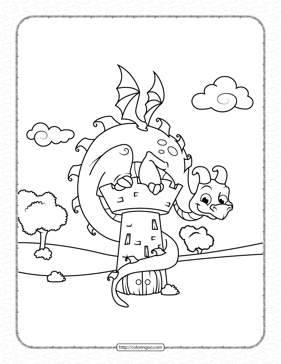 guardian dragon coloring pages