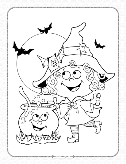 halloween witch coloring pages