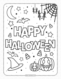 Happy Halloween Coloring Pages for Kids