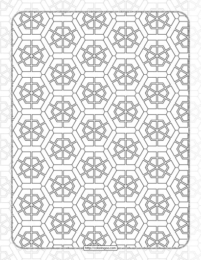 hexagon shapes and patterns for coloring