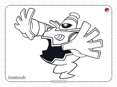 pokemon dusknoir coloring page