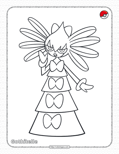 pokemon gothitelle coloring page