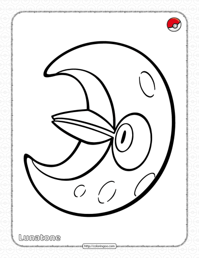 pokemon lunatone coloring pages