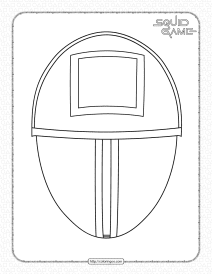 squid game square mask coloring page