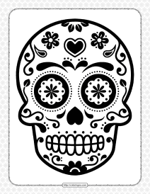 Sugar Skull Coloring Pages for Kids