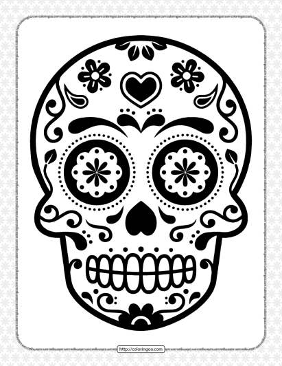 sugar skull coloring pages for kids