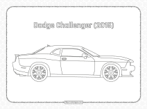 dodge challenger 2015 coloring page