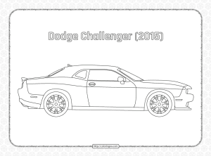 dodge challenger 2015 coloring page