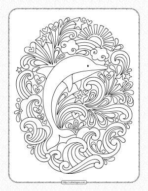 Dolphin Coloring Pages for Adults