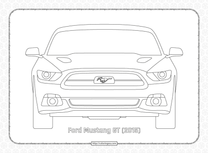 ford mustang gt 2015 front view outline