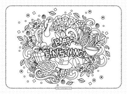 free printable thanksgiving coloring pages