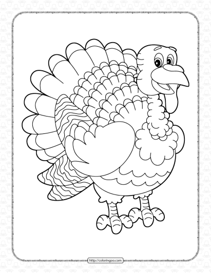 free printable turkey coloring pages