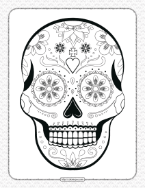 Free Sugar Skull Coloring Pages