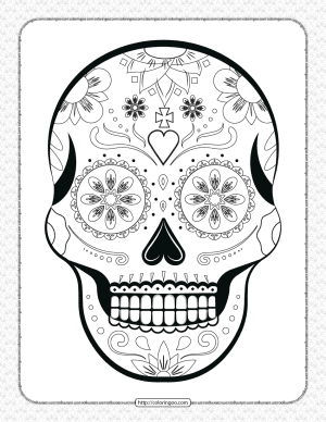 free sugar skull coloring pages