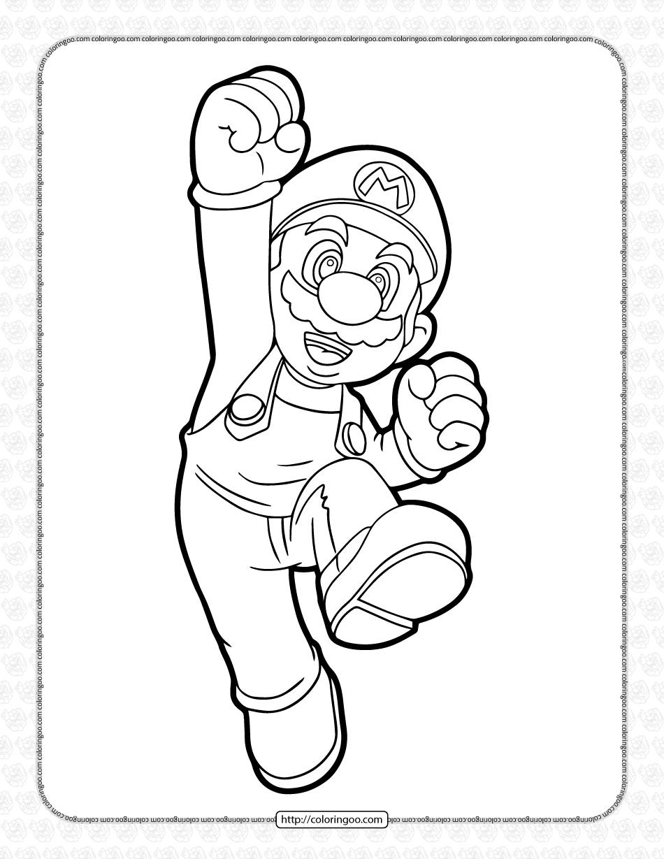 free super mario coloring pages