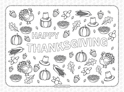 free thanksgiving coloring pages