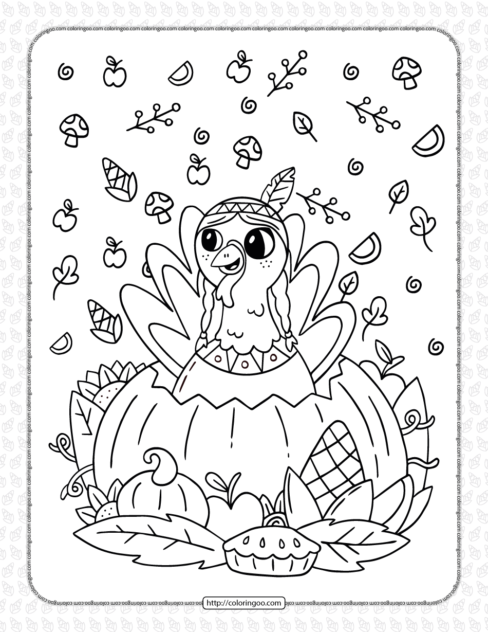 free thanksgiving coloring pages for kids