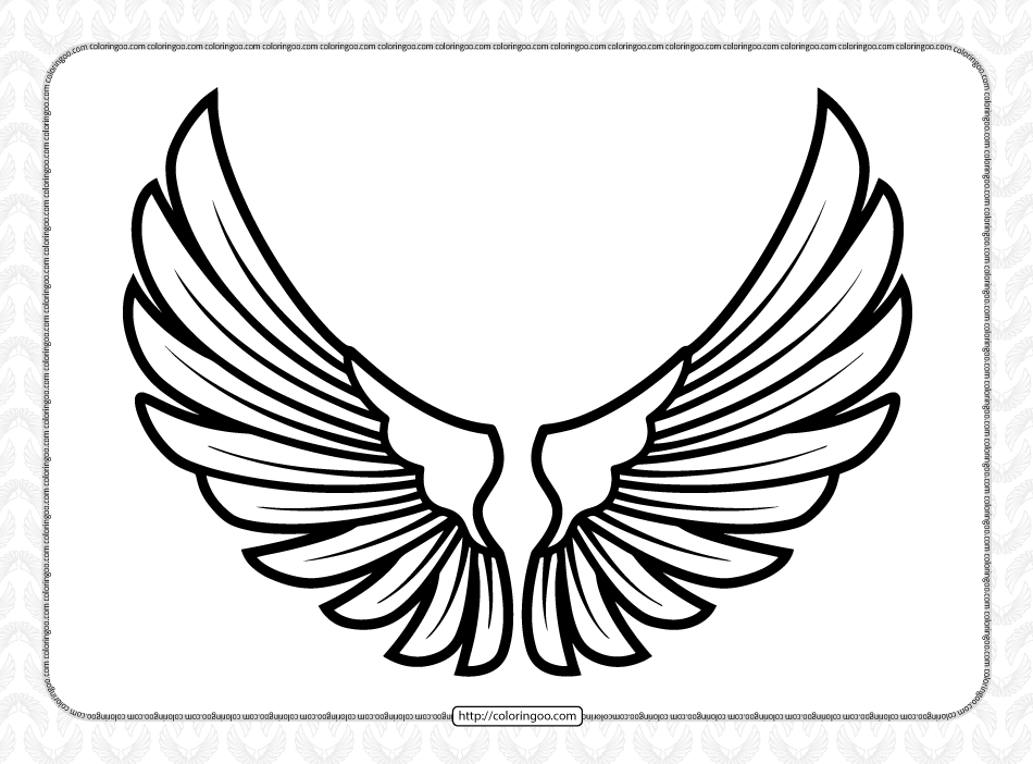 free wings pdf coloring pages