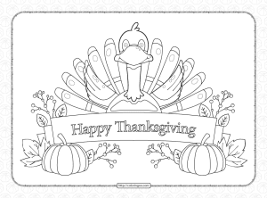 Happy Thanksgiving Coloring Pages for Kids