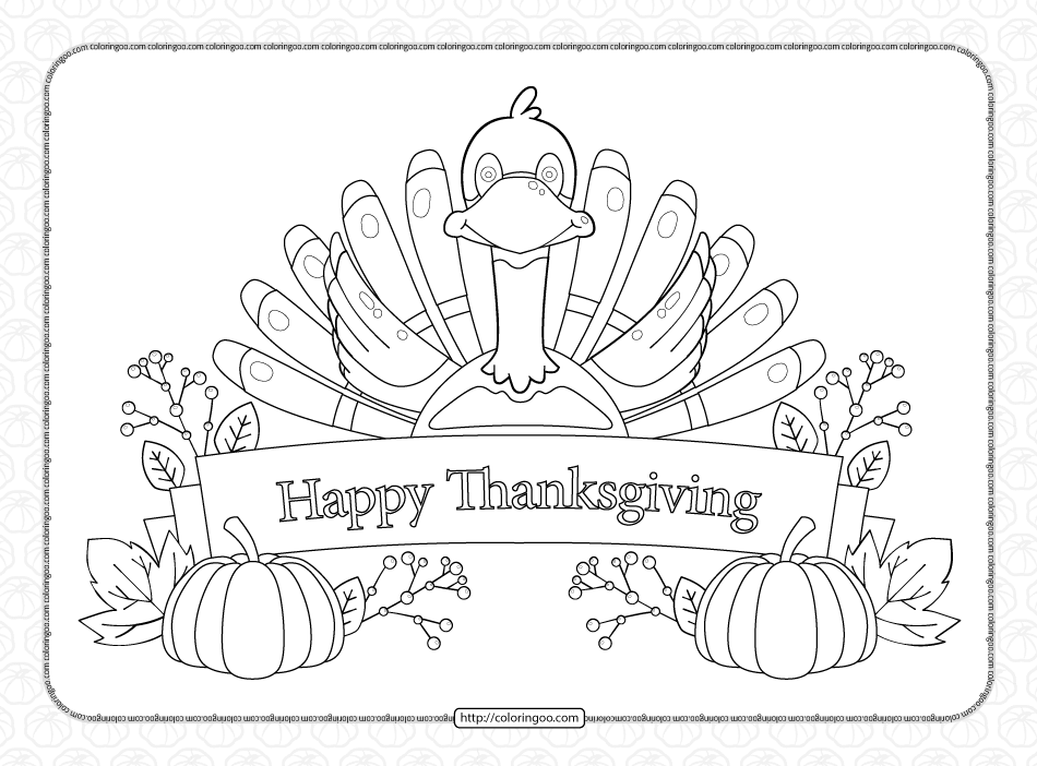 happy thanksgiving coloring pages for kids
