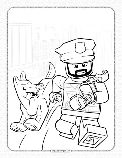 lego city policeman coloring pages