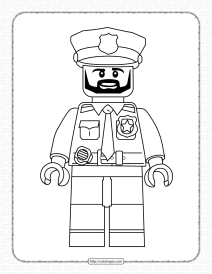 lego policeman with black beard minifigure coloring