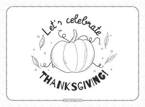 Let’s Celebrate Thanksgiving Coloring Pages